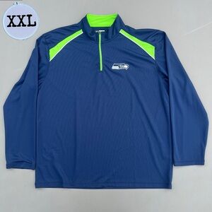 Seattle Seahawks NFL Quarter Zip Sweatshirt Jacket